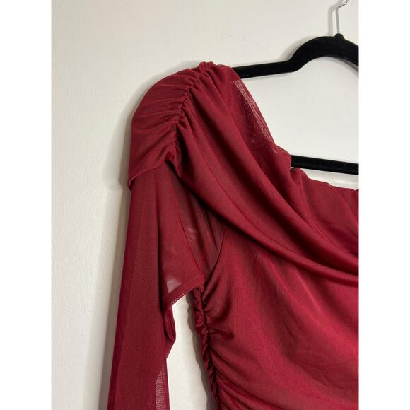 Womens Relipop Merlot Long Sleeve Long Party Dress Size Small NWT - Picture 3 of 9